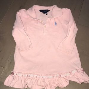 Ralph Lauren Pink Polo Dress 24 Mo with bloomers